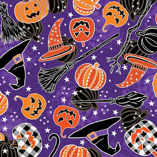 HALLOWEEN MAGIC PRPLE HAPPY HNTINGS 14949G-66