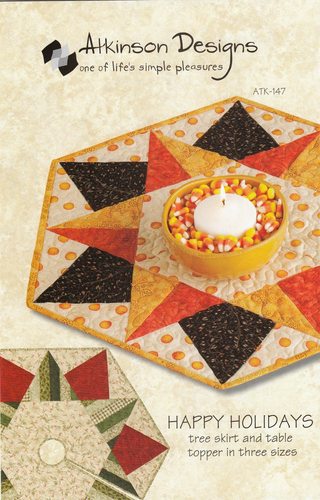 HAPPY HOLIDAYS TREE SKIRT-ATKINSON DESIGNS