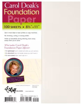 CAROL DOAK'S FOUNDATION PAPER, 8.5" X 11", 100 SHEETS