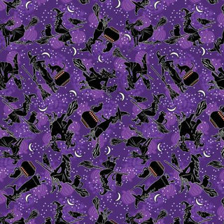 WITCHY WOMAN PURPLE HAPPY HNTING 14946G-66