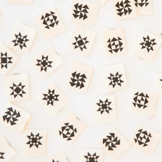 BLACK QUILT BLOCK SARAH HEART TAGS