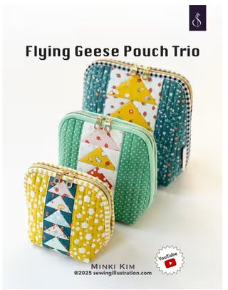 FLYING GEESE POUCH TRIO MINKI KIM