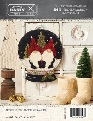 GNOME SNOW GLOBE ORNAMENT - BUTTERMILK BASIN