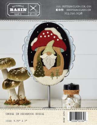GNOME IN MUSHROOM HOUSE - BUTTERMILK BASIN DESIGN CO.