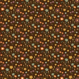 THE AWE OF AUTUMN FLORAL BROWN C16194-BROWN