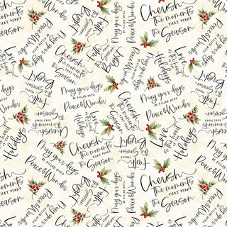 POINSETTIA RADIANCE WORD TOSS CREAM W110-010-076