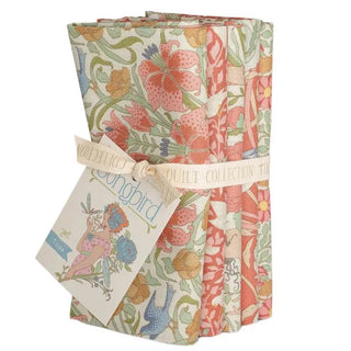 TILDA SONGBIRD FAT QUARTER BUNDLE - CORAL