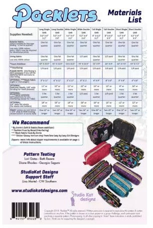 PACKLETS BAG PATERN - STUDIO KAT DESIGNS