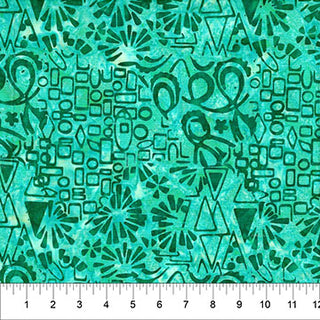 ABSTRACTION COLLAGE ABSTRACT TURQUOISE 83811-62