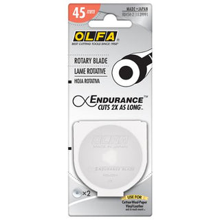 OLFA ENDURANCE ROTARY BLADE REFILL 45mm  2PK