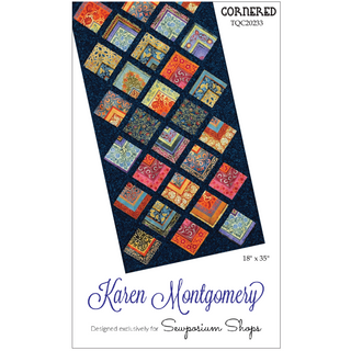 CORNERED TABLE RUNNER (KIT INCLUDES FABRIC FOR TOP, BINDING, AND THE PATTERN)