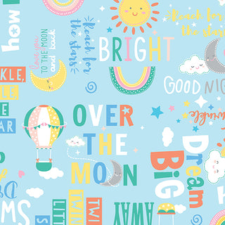 TWINKLE COMFORT FLANNEL TWINKLE WORDS SKY BLUE 12882F53B