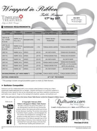 WRAPPED IN RIBBON TABLE RUNNER - QUILTWORX.COM