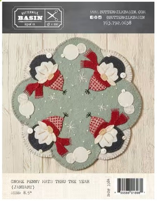 GNOME PENNY MATS THROUGH THE YEAR (JANUARY)