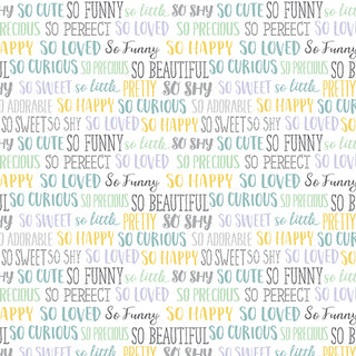 DOODLE BABY FLANNEL SWEET WORDS PASTEL/MULTI 13231F99B