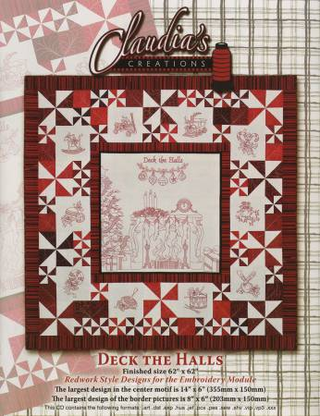 Deck the Halls Bench Pillow (Embroidery CD) by Kimberbell