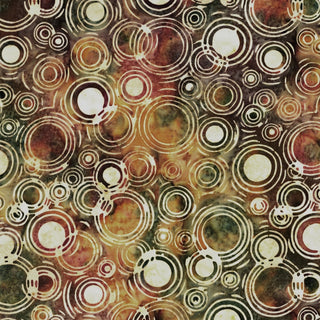 LARGE DOTS MULTI GREEN GOLD ORANGE