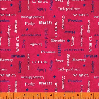ALL AMERICAN PATRIOTIC WORDS RED 53059-10