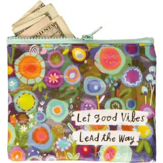 ZIPPER WALLET POUCH GOOD VIBES