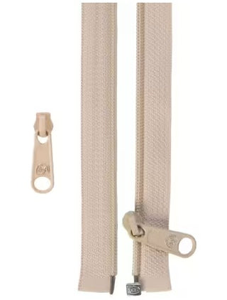 50" SEPARATING ZIPPER + EXTRA SLIDE NATURAL BYANNIE