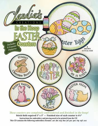 IN THE HOOP EASTER COASTERS W/CD - CLAUDIA'S CREATIONS