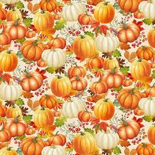 HARVEST-CD3516 CREAM PUMPKIN ON LEAVES