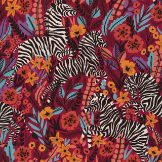 ZEBRAS FROLICKING ZEBRAS RED 227371