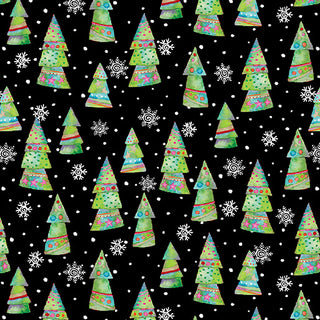 FESTIVE TREES BLACK 1680212B