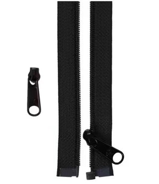 50" SEPARATING ZIPPER + EXTRA SLIDE BLACK BYANNIE