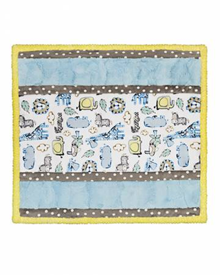 WEE ONES - LIONAROUND BLUE - CUDDLE KIT, 27" X 27"