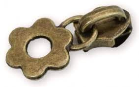 Flower Zipper Pulls Antique by Sallie Tomato