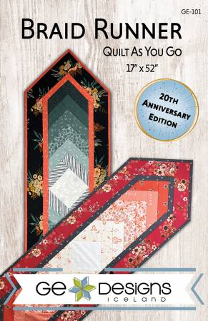 BRAID RUNNER QUILT AS YOU GO BY GE DESIGNS ICELAND  GE101
