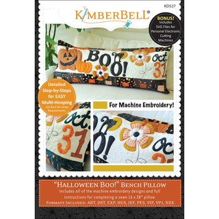 Halloween Boo! Bench Pillow (Embroidery CD) by Kimberbell