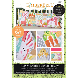 Hoppy Easter Bench Pillow (Embroidery CD) by Kimberbell