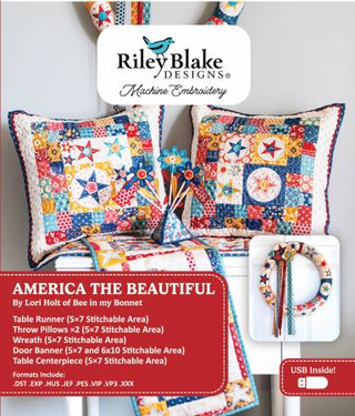 AMERICANA- AMERICA THE BEAUTIFUL- MACHINE EMBROIDERY USB