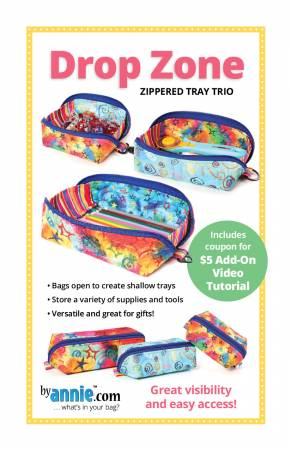 DROP ZONE ZIPPERED TRAY TRIO BYANNIE
