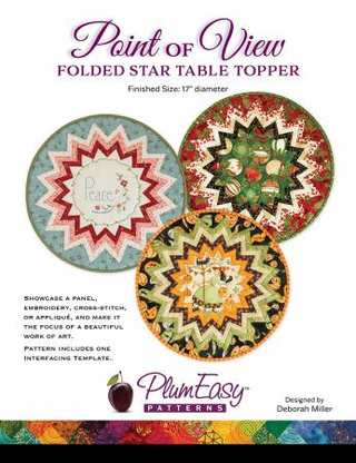 POINT OF VIEW FOLDED STAR TABLE TOPPER PLUM EASY PATTERNS