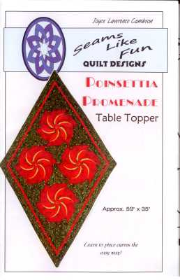 Poinsettia Promenada Table Topper   by Joyce Lawrence Cambron