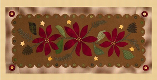 Poinsettia Table Runner - Waltzing With Bears