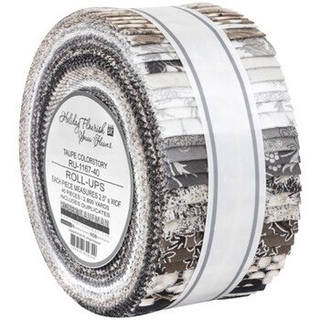 RU-1167-40 SNOW FLOWER TAUPE ROLL UPS