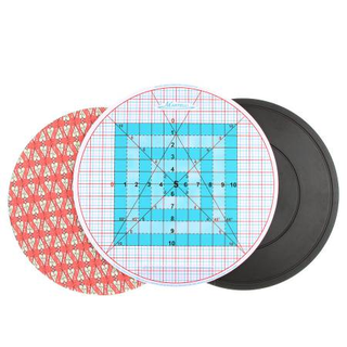 MARTELLI ROUND ABOUT SET, BASE, IRON TOP, AND CUTTING MAT, 16 3/4" DIAMETER