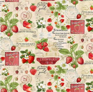 STRAWBERRIES MARKET COLLAGE