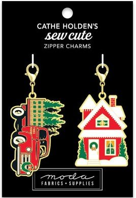 SEW CUTE TRUCK AND HOUSE ZIPPER PULL 2CT - MODA