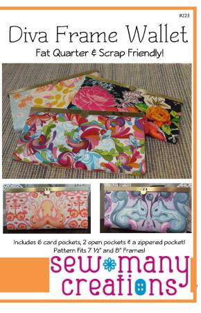 DIVA FRAME WALLET, SEW MANY CREATIONS