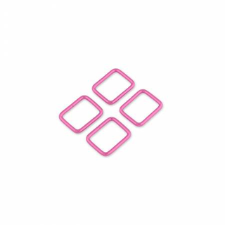 1IN RECTANGLE RINGS TULA PINK 4CT SALLIE TOMATO