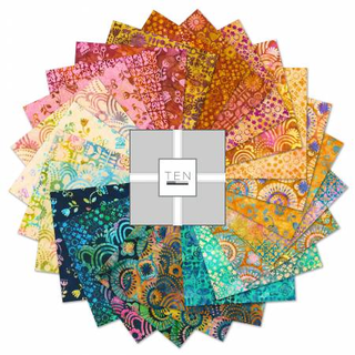 RETRO RAINBOW LAYER CAKE TEN-1261-42 PC RETRO RAINBOW