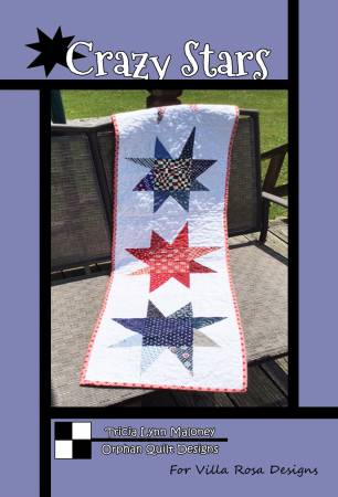 CRAZY STARS KIT WITH PATTERN, TOP FABRIC AND BINDING