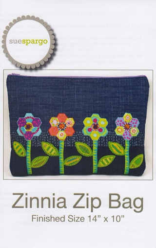 Zinnia Zip Bag By Sue Spargo