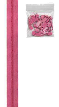 ZIPPER BY YARD RASPBERRY