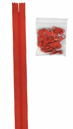 Zipper by the Yard - Tangerine